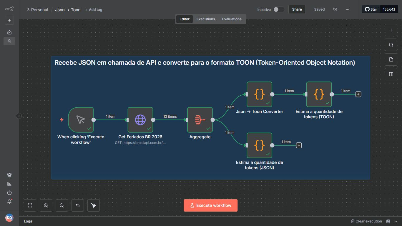 Thumbnail do projeto JSON → TOON Converter (n8n)